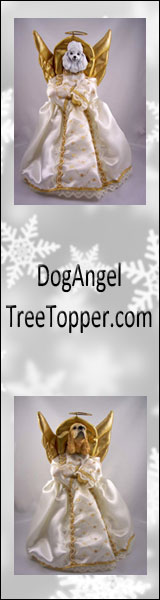 dog angel tree topper